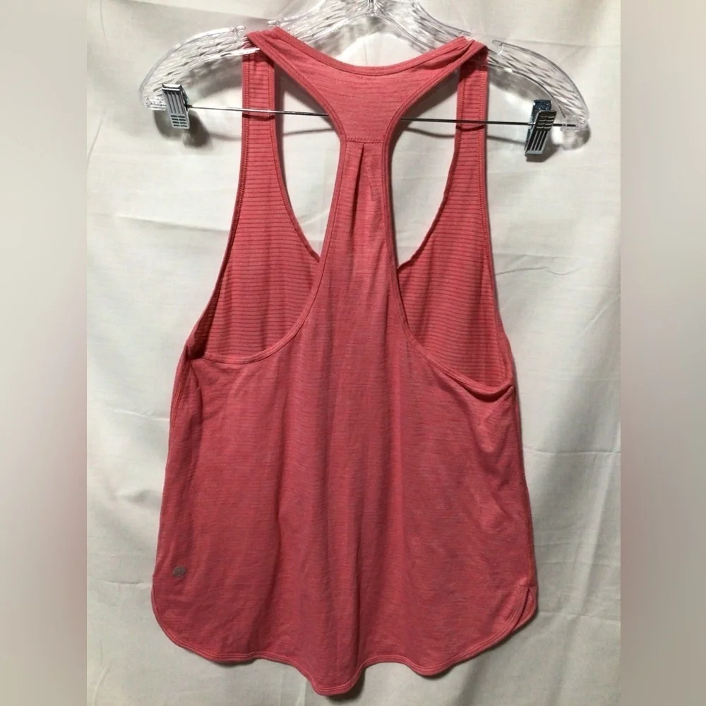 Lululemon Athletica Singlet Tank Heathered Pink‎ Lemonade, size small